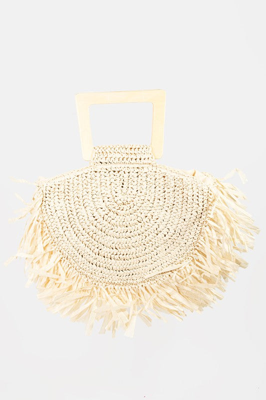 Straw Fringe Handbag