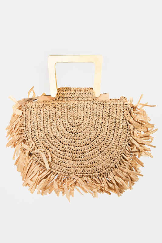 Straw Fringe Handbag