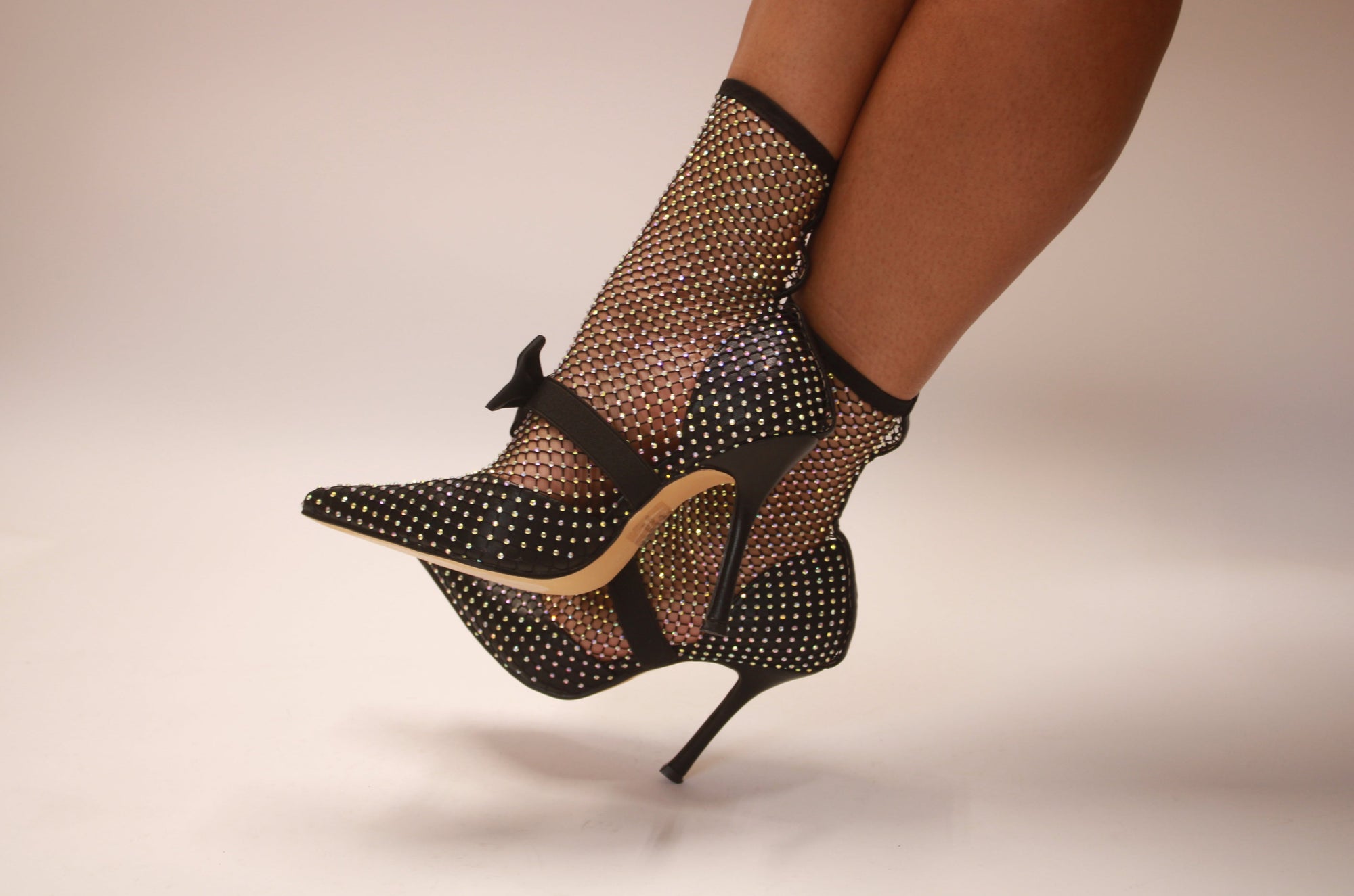 Black diamond studded heels Clearance