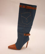 Vintage Pointed Toe Buckle Boot