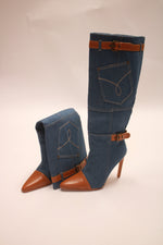 Vintage Pointed Toe Buckle Boot