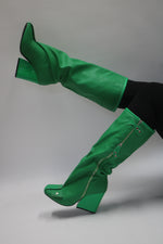 Senna Knee High Chunky Boot (Green)