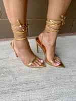 Laurent Lace Up Heel(Gold)