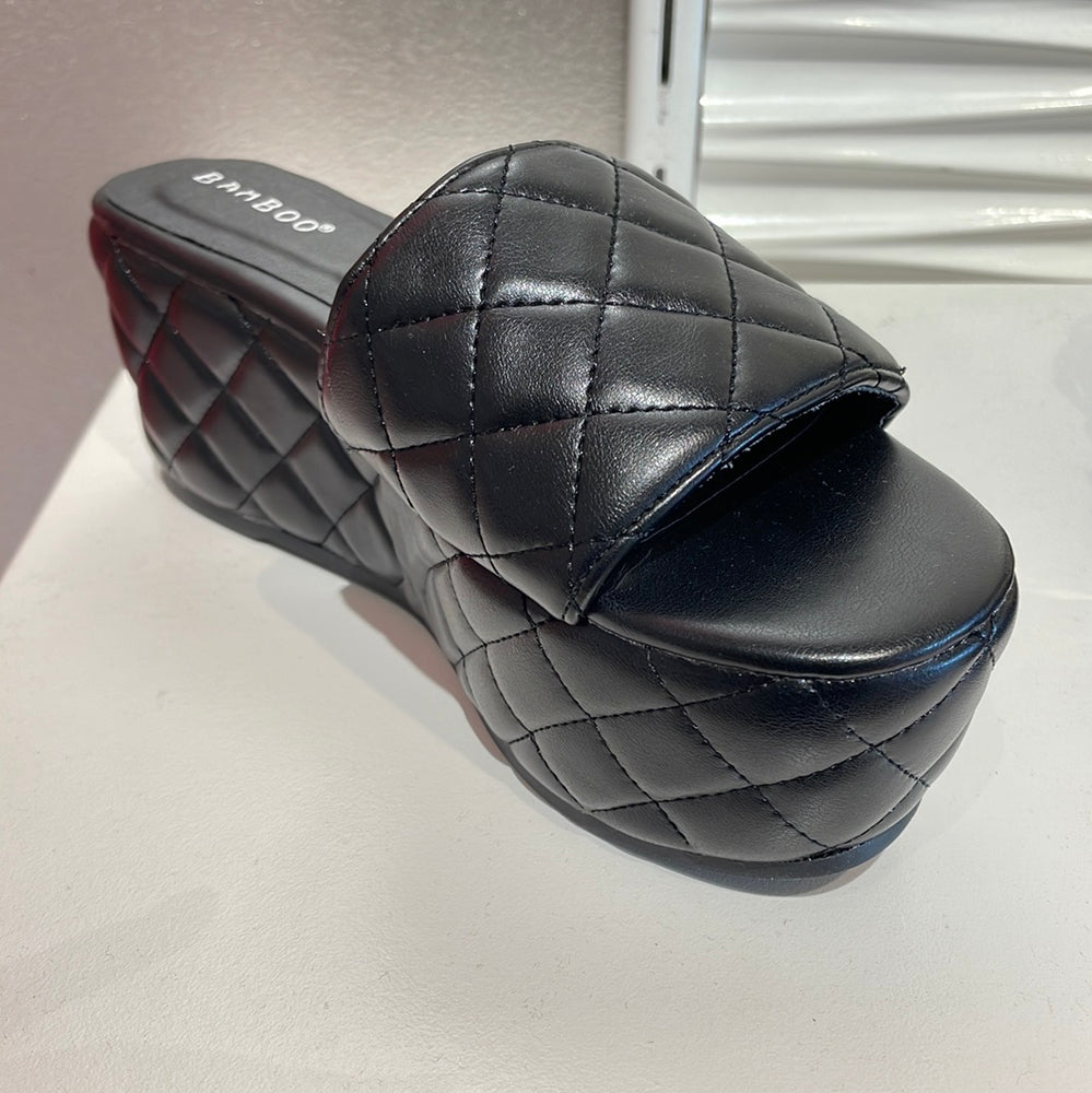 Platform Quilted Sandal