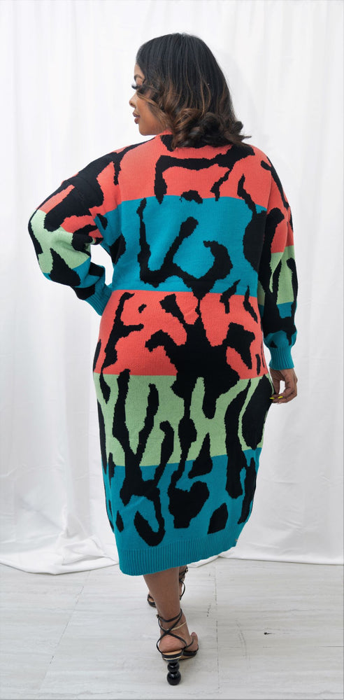 Multi Color Sweater Dress